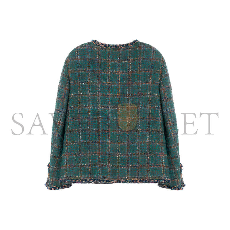 Ch**el green tweed jacket p75152